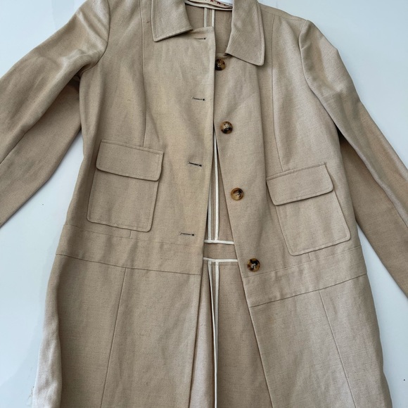 Marni Women Tan Cotton Long Jacket - Picture 10 of 16